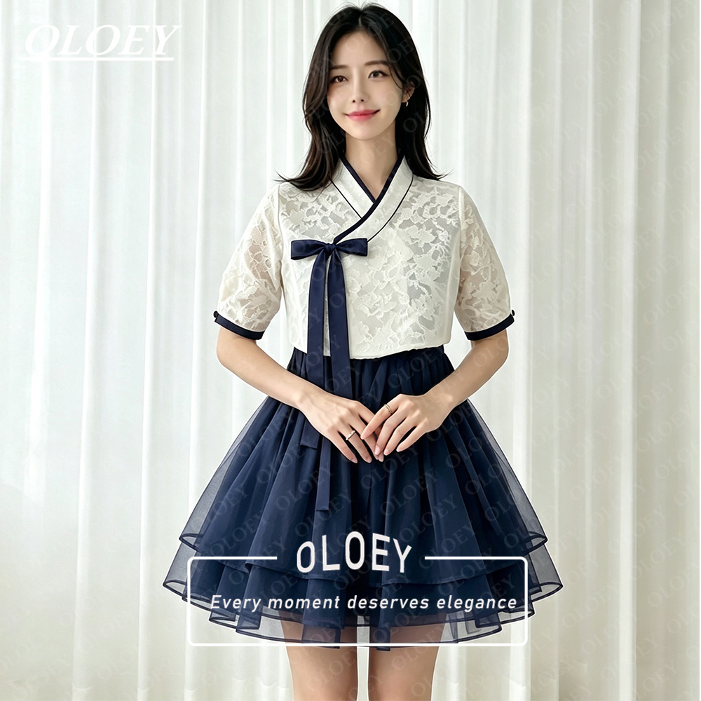 OLOEY 모던 블랙 숏 콘서트 한복 세트 2피스 오간 - Modern Korean Lifestyle 리뷰 및 가격